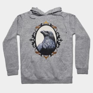 Raven - bird portrait Hoodie